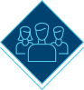 Staff standing together icon