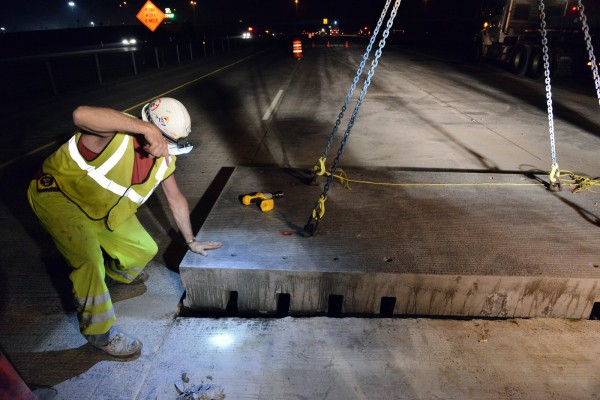 construction at night