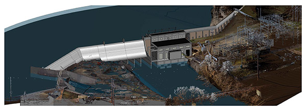 Revit model of Byllesby Dam