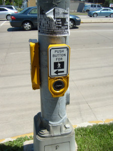 Traffic signal at crosswalk