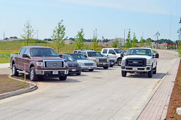 Back-in angle parking