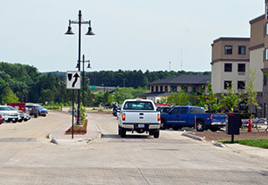 Back-in angle parking