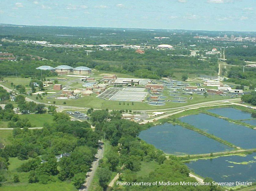 Aerial of Nine Springs Wastewater Treatment Plant