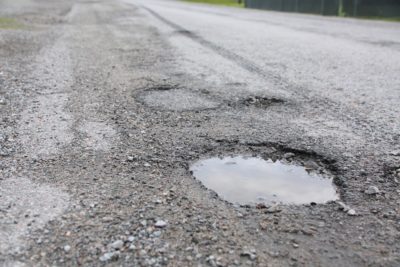 Example of Pothole on unknown roadway