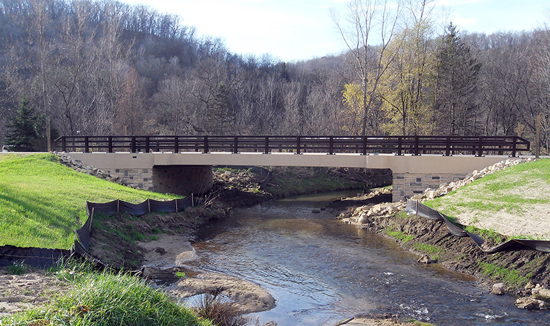Completed Bible Camp Road Bridge in Crawford County, WI.