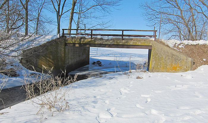 Replacement of the Elm Drive bridge in Rock County, Wisconsin.