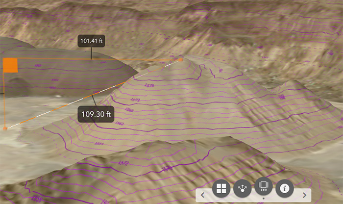 Elevation data in Ayres Online Web App