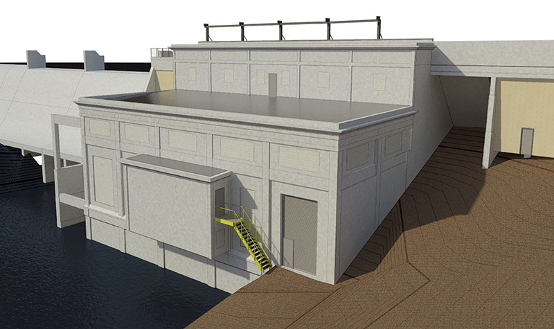 Byllesby Dam BIM rendering.