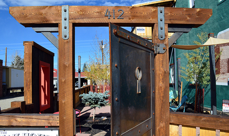 Outdoor patio of the Jailhouse Craft Beer Bar.