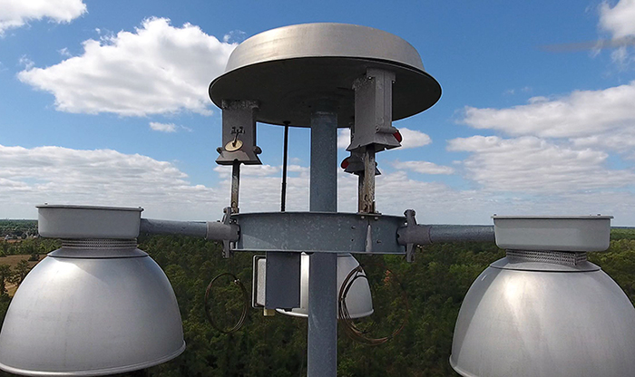 Example of a high mast light pole.