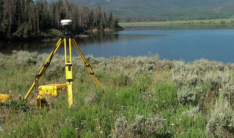 Example of GPS Receiver outside near water