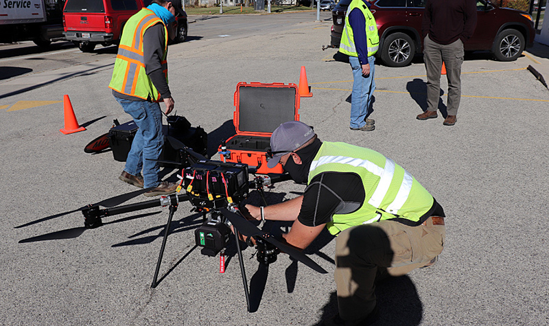 SE-8 drone with the lidar payload. 