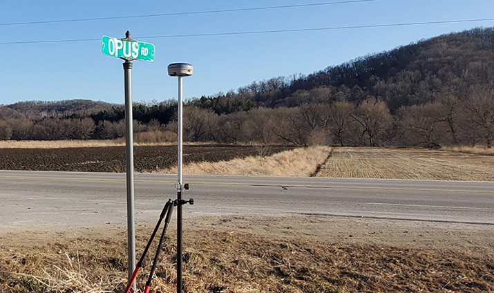 Street Sign with the word Opus listed.