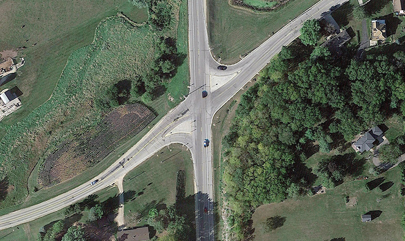 STH 69 Intersection Example in Green County, WI.