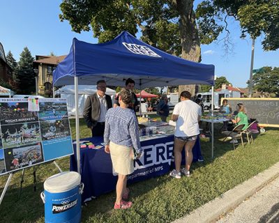 Outdoor Booth featuring Ayres Staff.