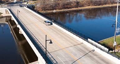 Fort Atkinson Bridge - WisDOT Award project aerial